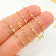 14K Solid Gold Cable Chain